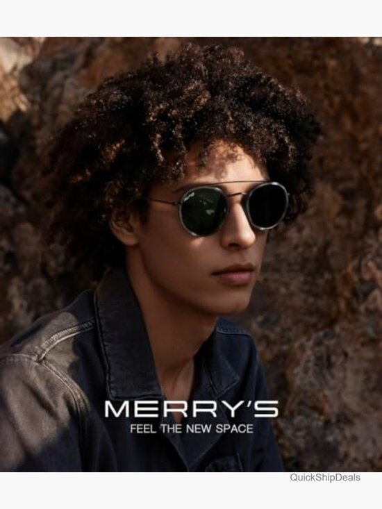 Retro Double Bridge Round Polarized Sunglasses Unisex main image 5